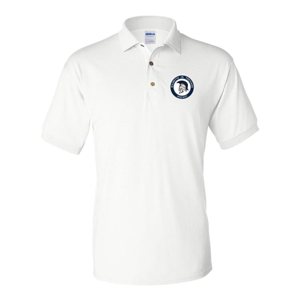 Jr. Trevians Logo ~ 50/50 Polo ~ Wilmette Jr. Trevians Hockey