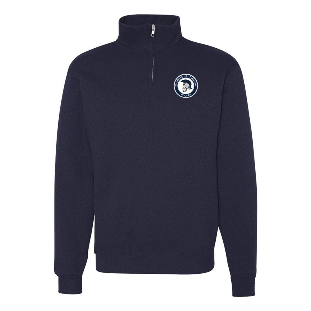 Jr. Trevians Logo ~ Quarter Zip Sweatshirt ~ Wilmette Jr. Trevians Hockey