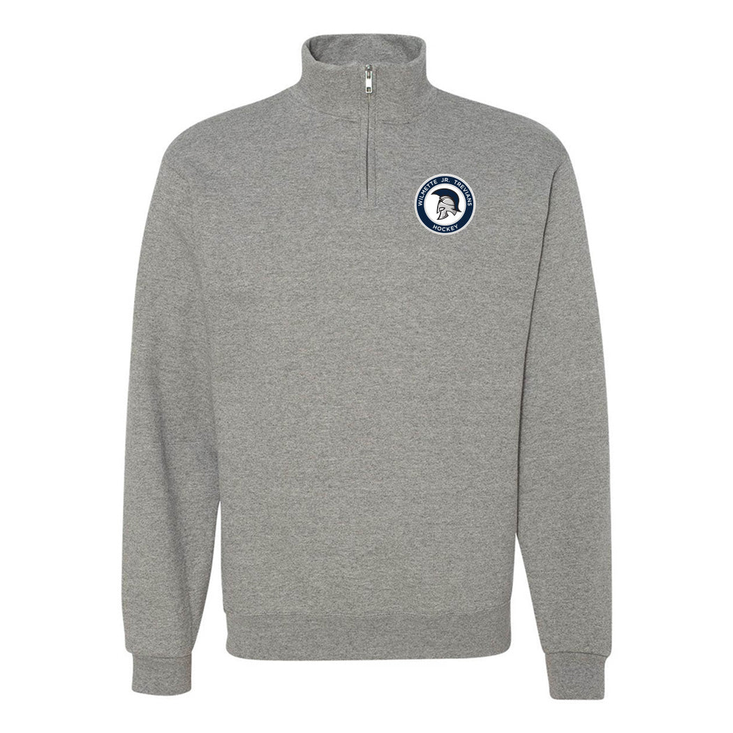 Jr. Trevians Logo ~ Quarter Zip Sweatshirt ~ Wilmette Jr. Trevians Hockey