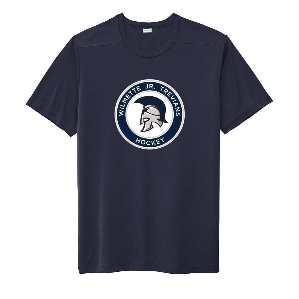 Logo ~ Performance Tee ~ Wilmette Jr. Trevians Hockey