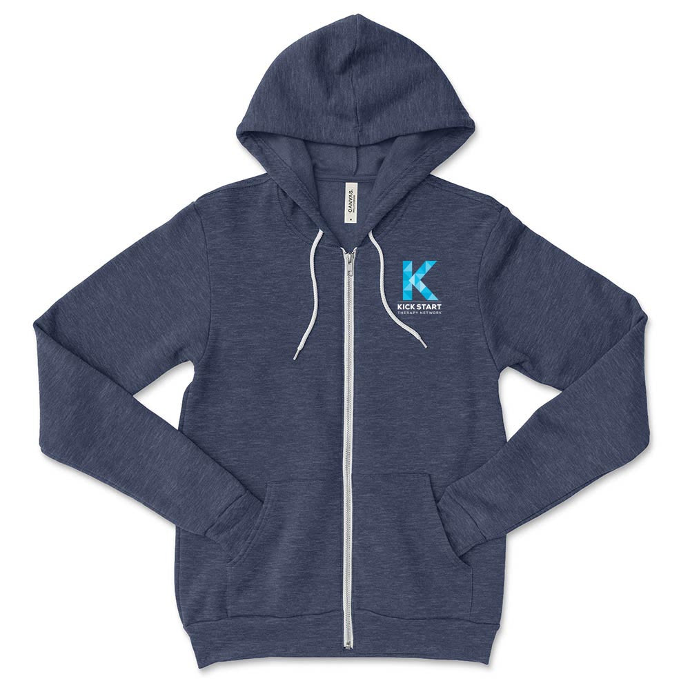 KICK START THERAPY LOGO ZIP HOODIE ~ Bella + Canvas ~ classic fit