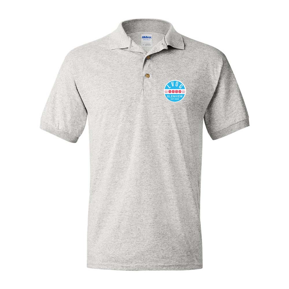 LVOG Logo ~ Dryblend Jersey Polo ~ LEAGUE OF VERY ORDINARY GENTLEMEN ~ adult