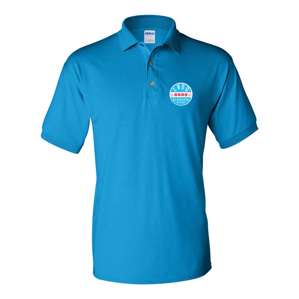 LVOG Logo ~ Dryblend Jersey Polo ~ LEAGUE OF VERY ORDINARY GENTLEMEN ~ adult