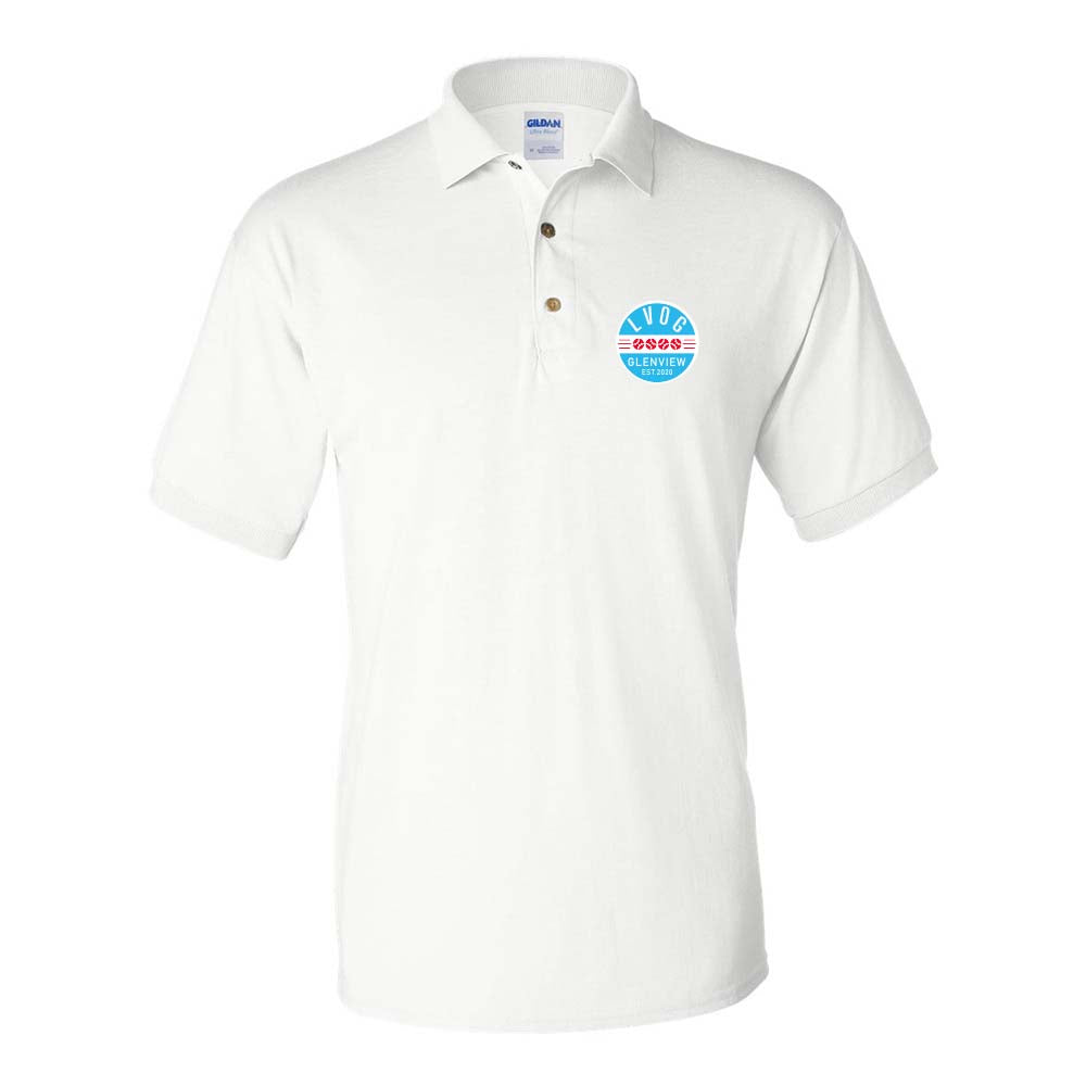LVOG Logo ~ Dryblend Jersey Polo ~ LEAGUE OF VERY ORDINARY GENTLEMEN ~ adult