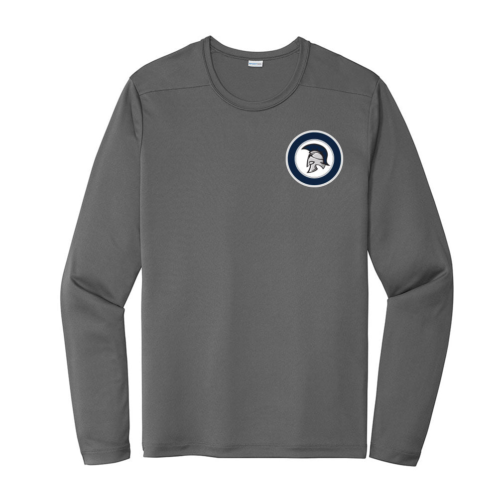 Logo Jr Trevians ~ Performance Long Sleeve Tee ~ Wilmette Jr. Trevians Hockey-dark smoke grey