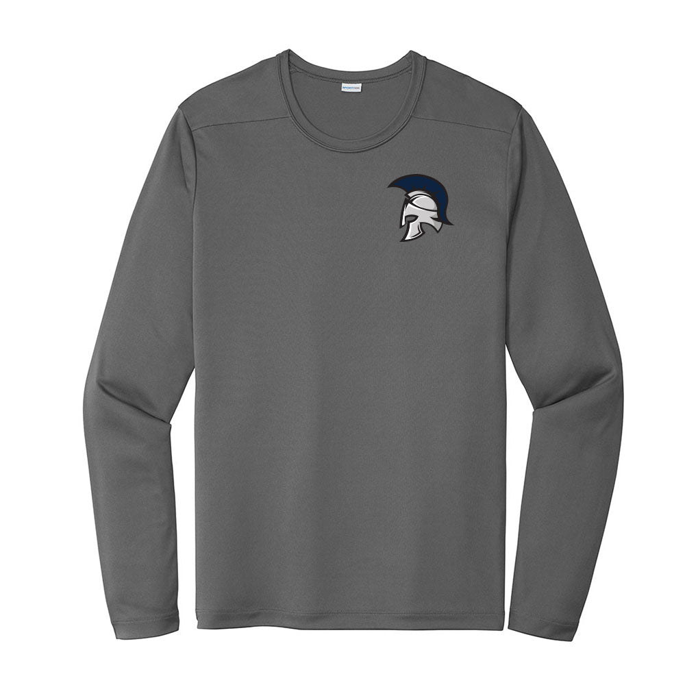 Mascot ~ Performance Long Sleeve Tee ~ Wilmette Jr. Trevians Hockey-dark smoke grey