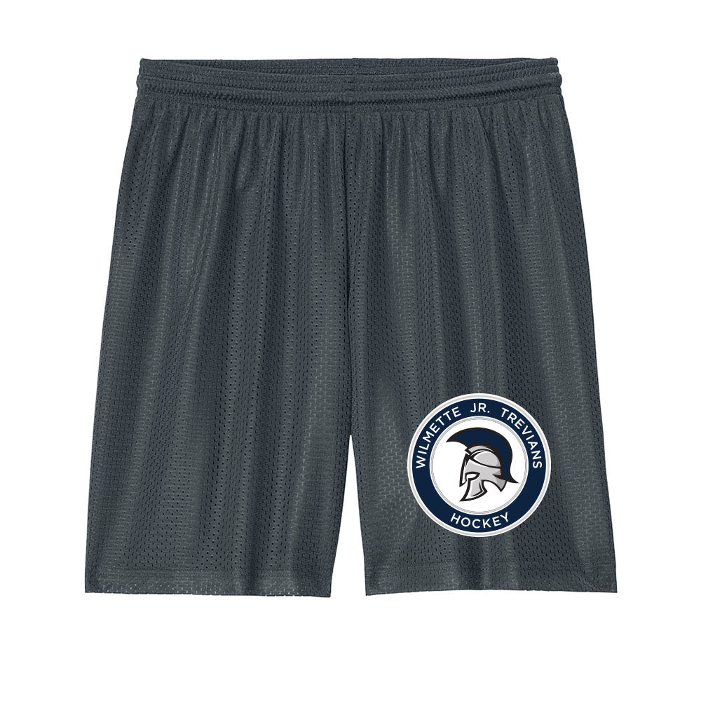 Logo Jr Trevians ~ Mesh Shorts ~ Wilmette Jr. Trevians Hockey-iron grey