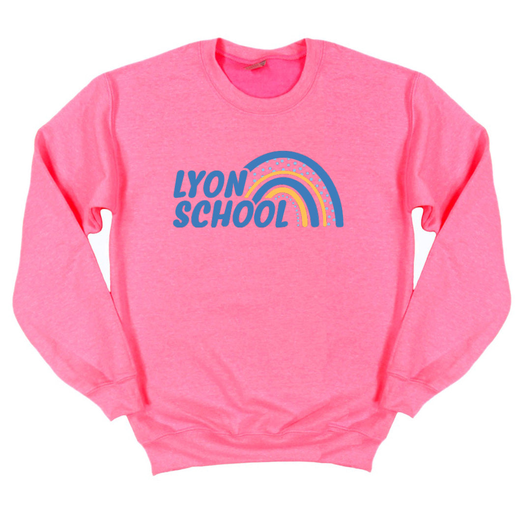 Rainbow ~ Crewneck Sweatshirt ~ Lyon Elementary School