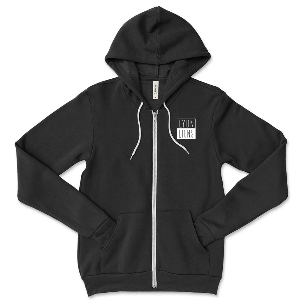 Lyon Lions Stack ~ Zip Hoodie ~ Lyon Elementary School