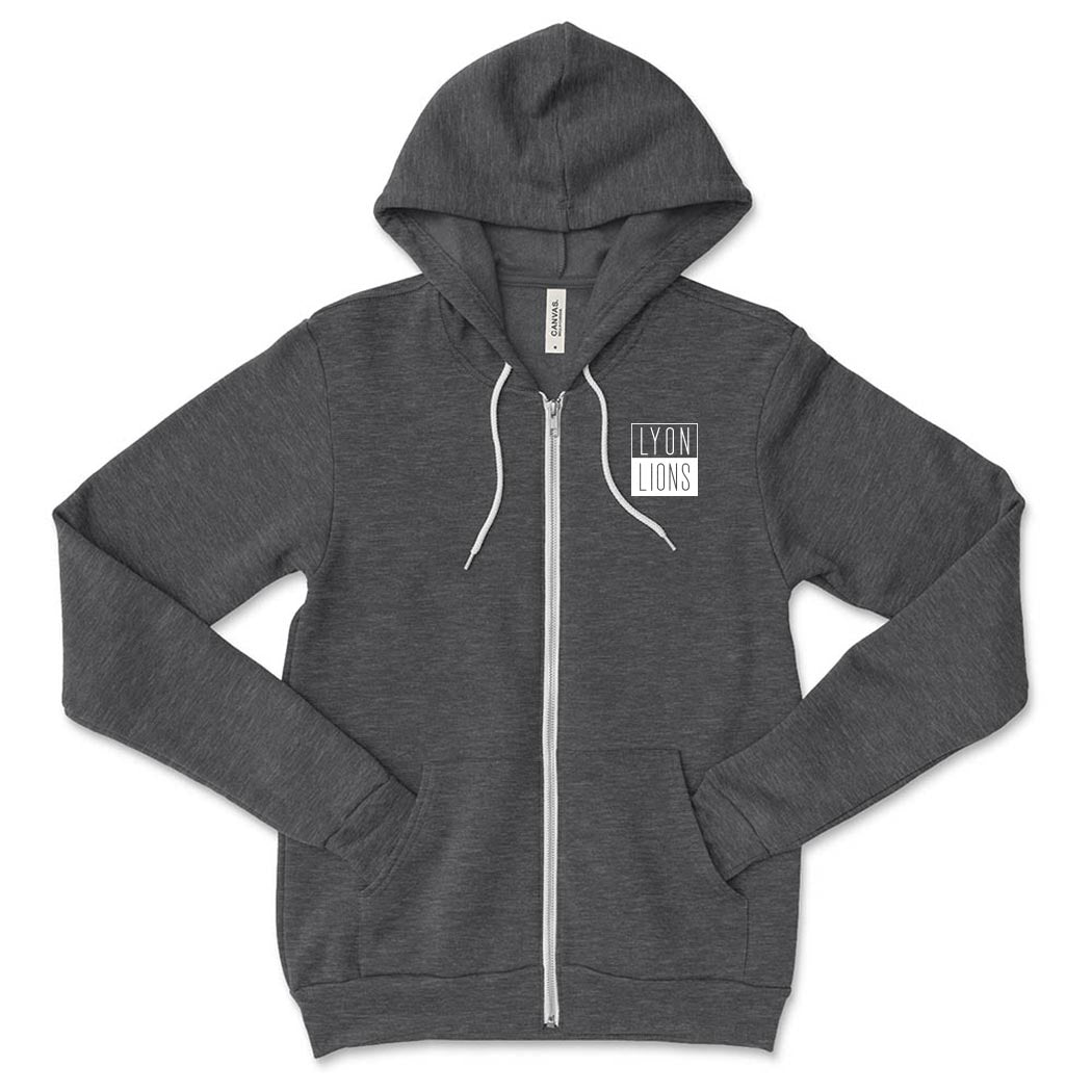 Lyon Lions Stack ~ Zip Hoodie ~ Lyon Elementary School