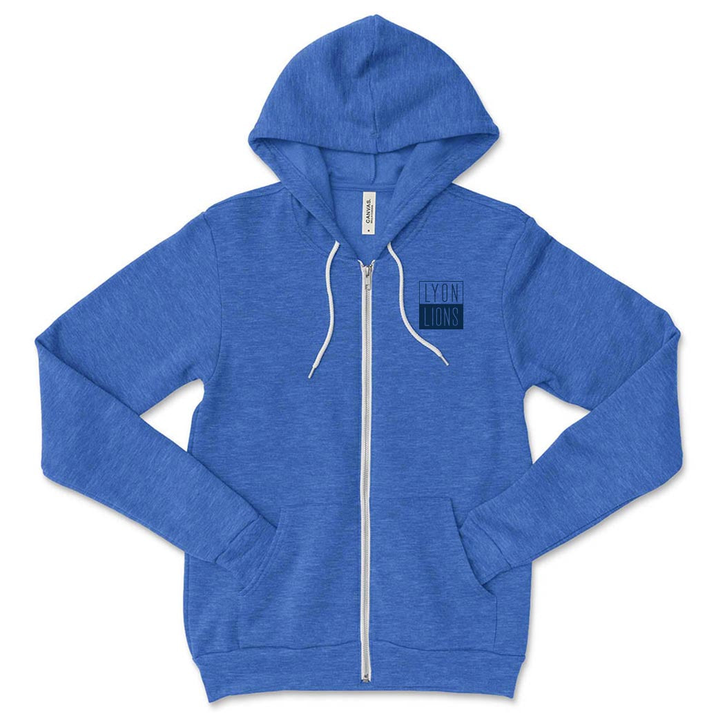 Lyon Lions Stack ~ Zip Hoodie ~ Lyon Elementary School