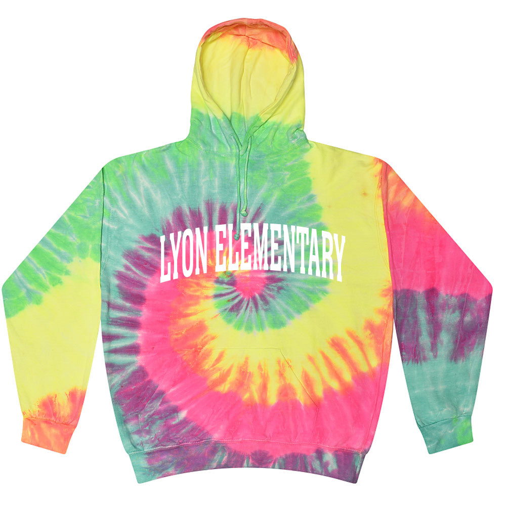 Extended Arc ~ Tie-Dye Hoodie ~ Lyon Elementary School