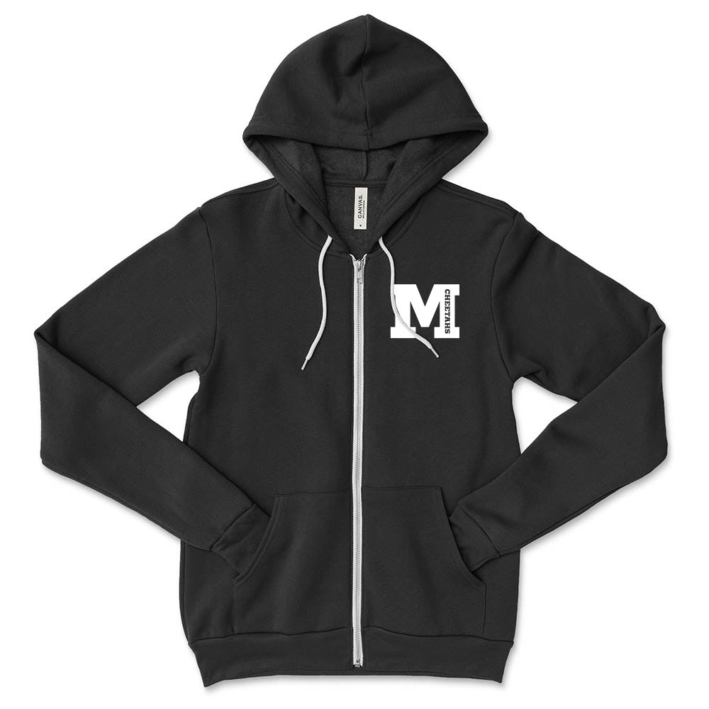 Block M Cheetahs ~ Zip Hoodie ~ McKenzie Elementary School