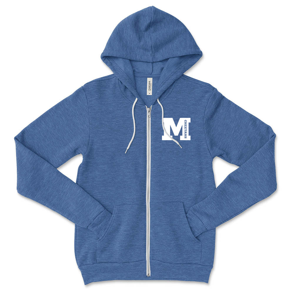 Block M Cheetahs ~ Zip Hoodie ~ McKenzie Elementary School