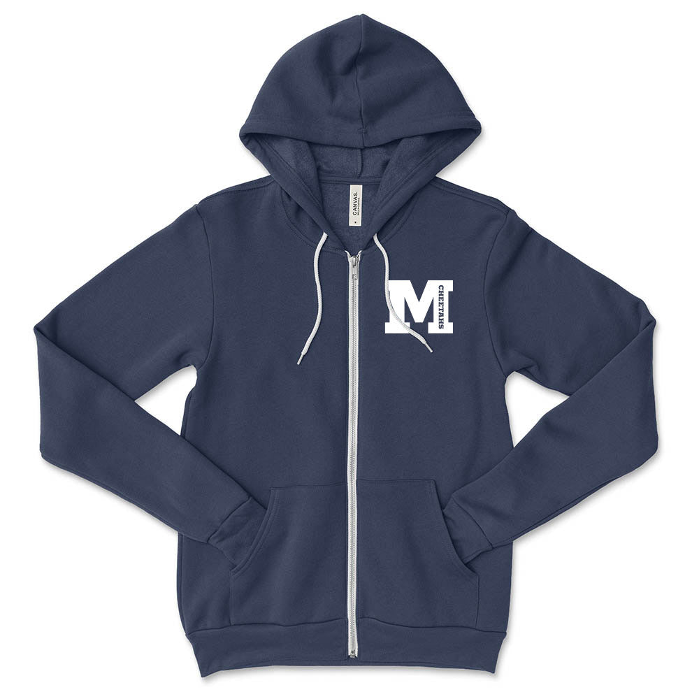 Block M Cheetahs ~ Zip Hoodie ~ McKenzie Elementary School