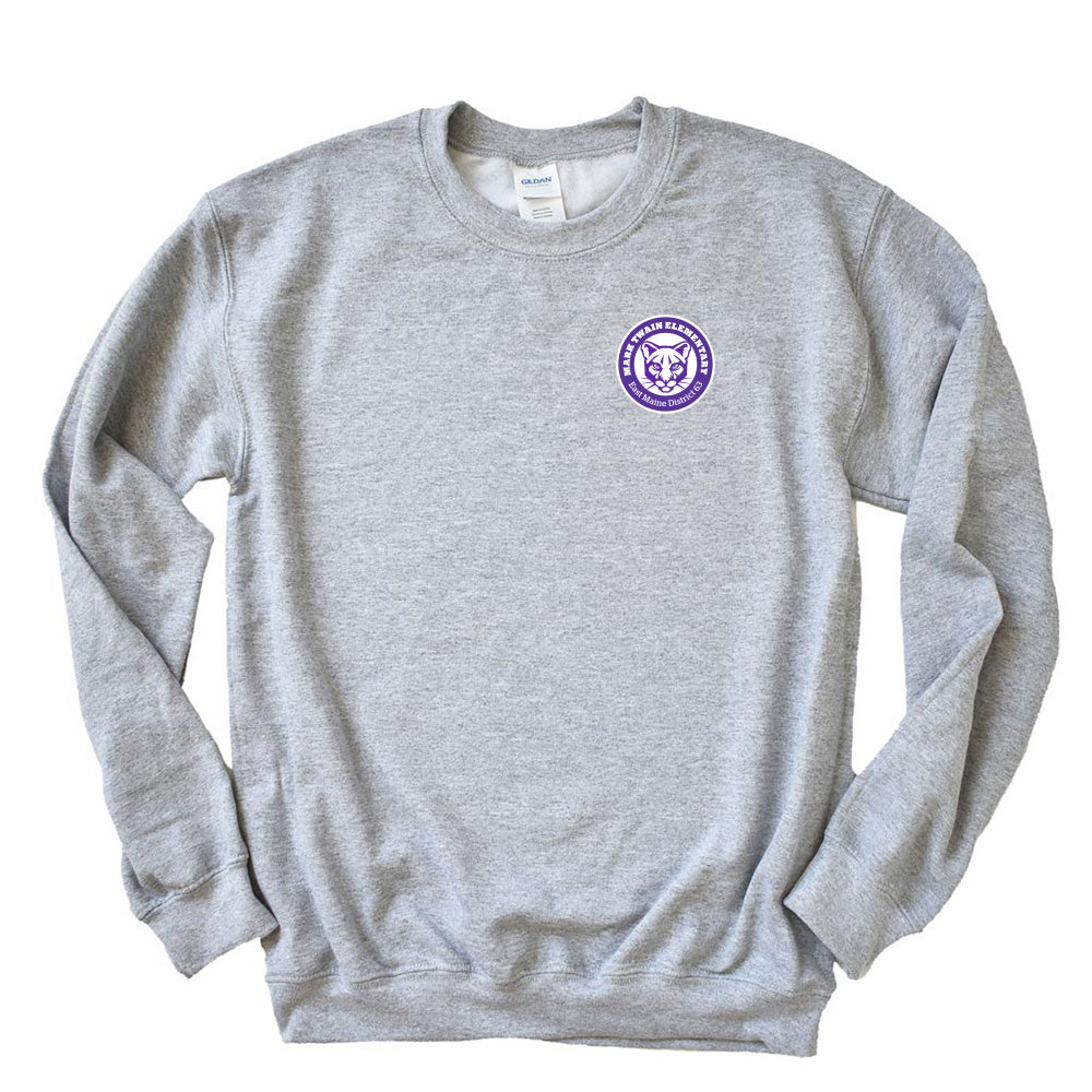 Logo ~ Raglan Crewneck Sweatshirt ~ Mark Twain Elementary School