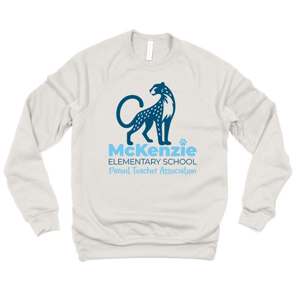 PTA ~ Raglan Sponge Fleece Crewneck Sweatshirt ~ McKenzie Elementary School