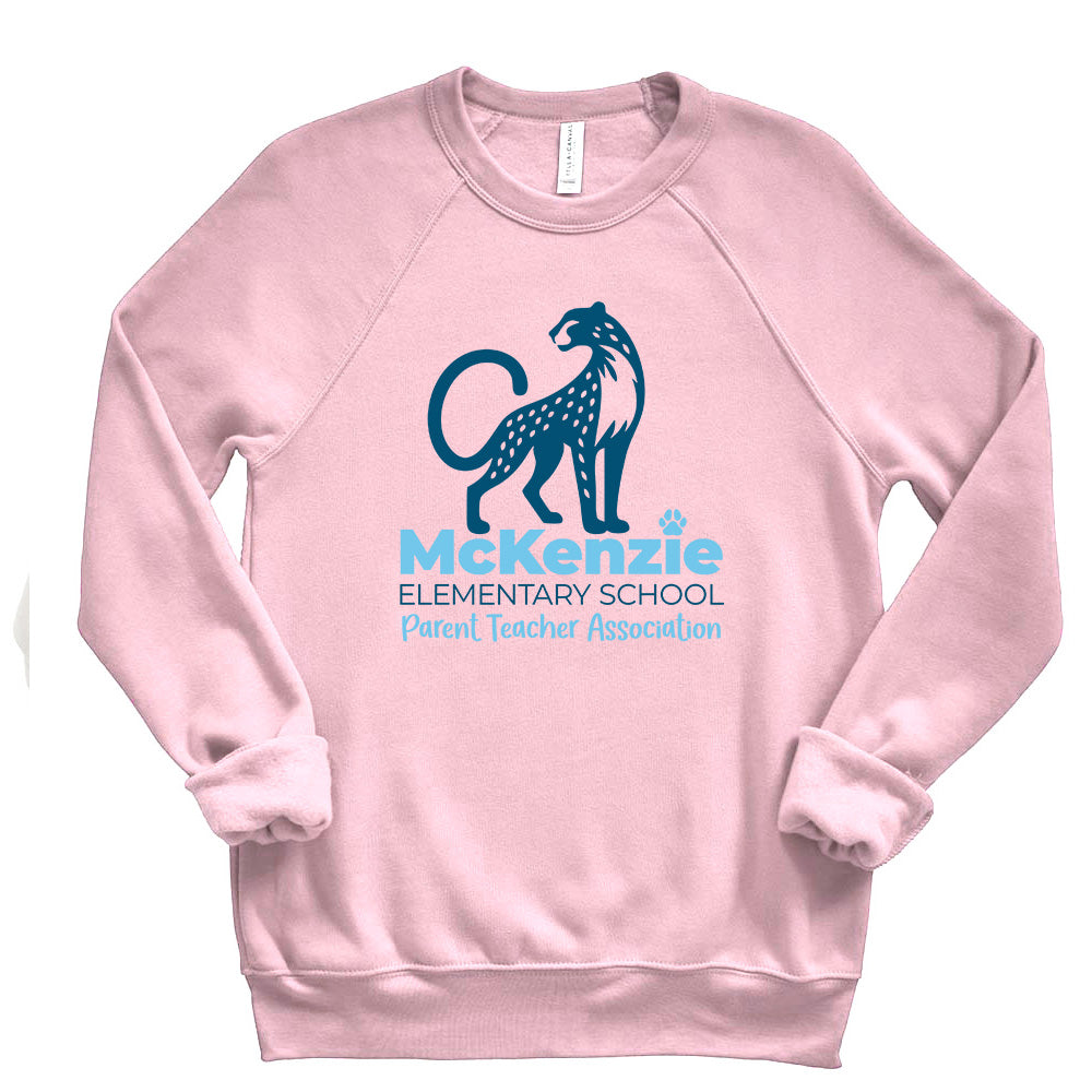 PTA ~ Raglan Sponge Fleece Crewneck Sweatshirt ~ McKenzie Elementary School