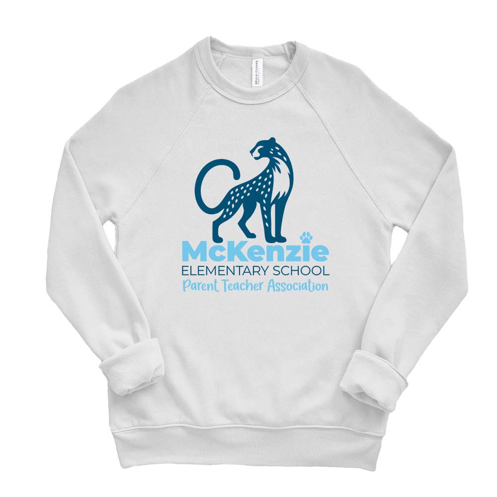 PTA ~ Raglan Sponge Fleece Crewneck Sweatshirt ~ McKenzie Elementary School