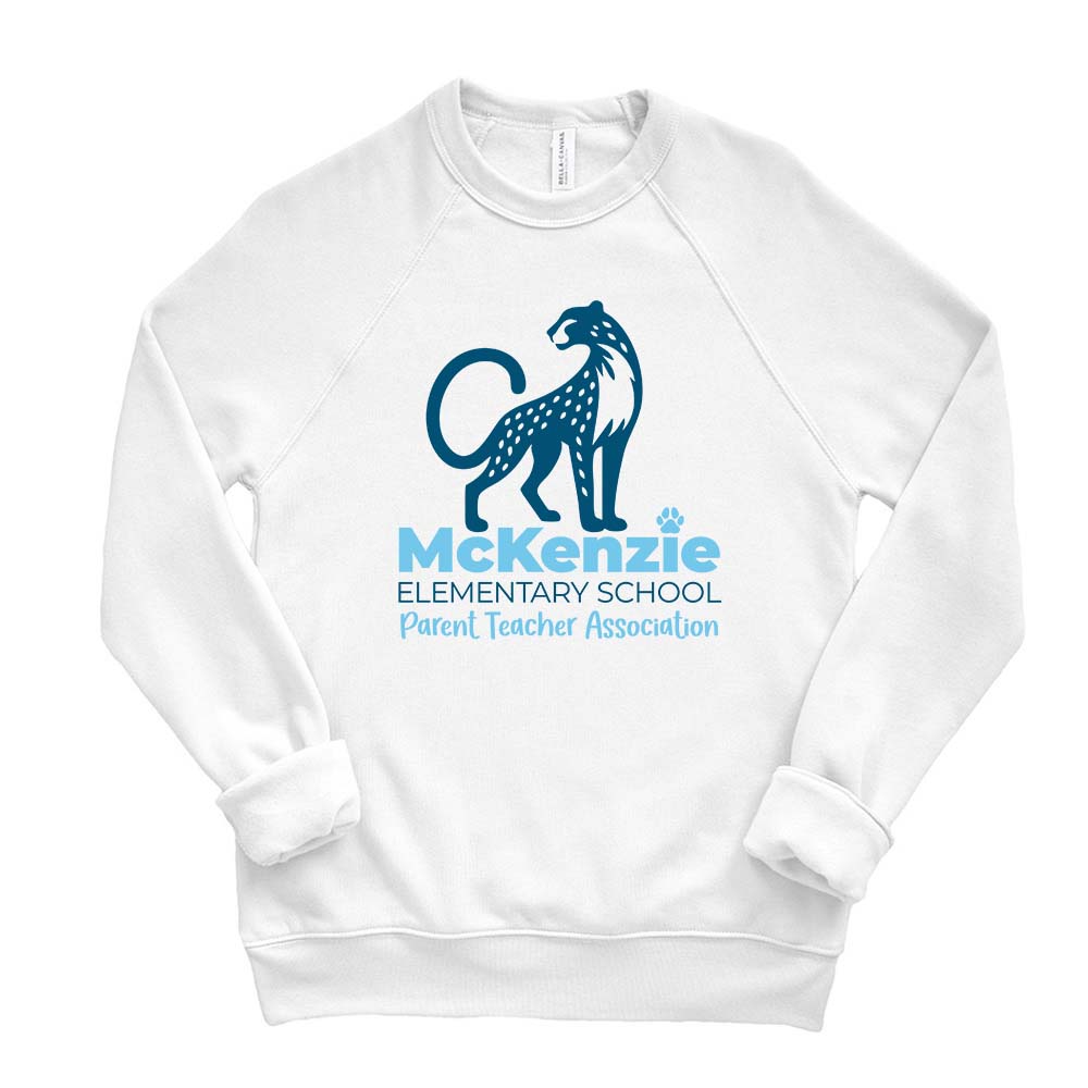PTA ~ Raglan Sponge Fleece Crewneck Sweatshirt ~ McKenzie Elementary School