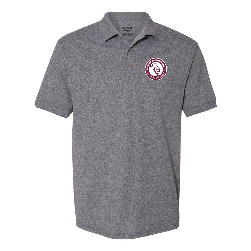 School Logo ~ 50/50 Polo ~ Melzer Elementary School