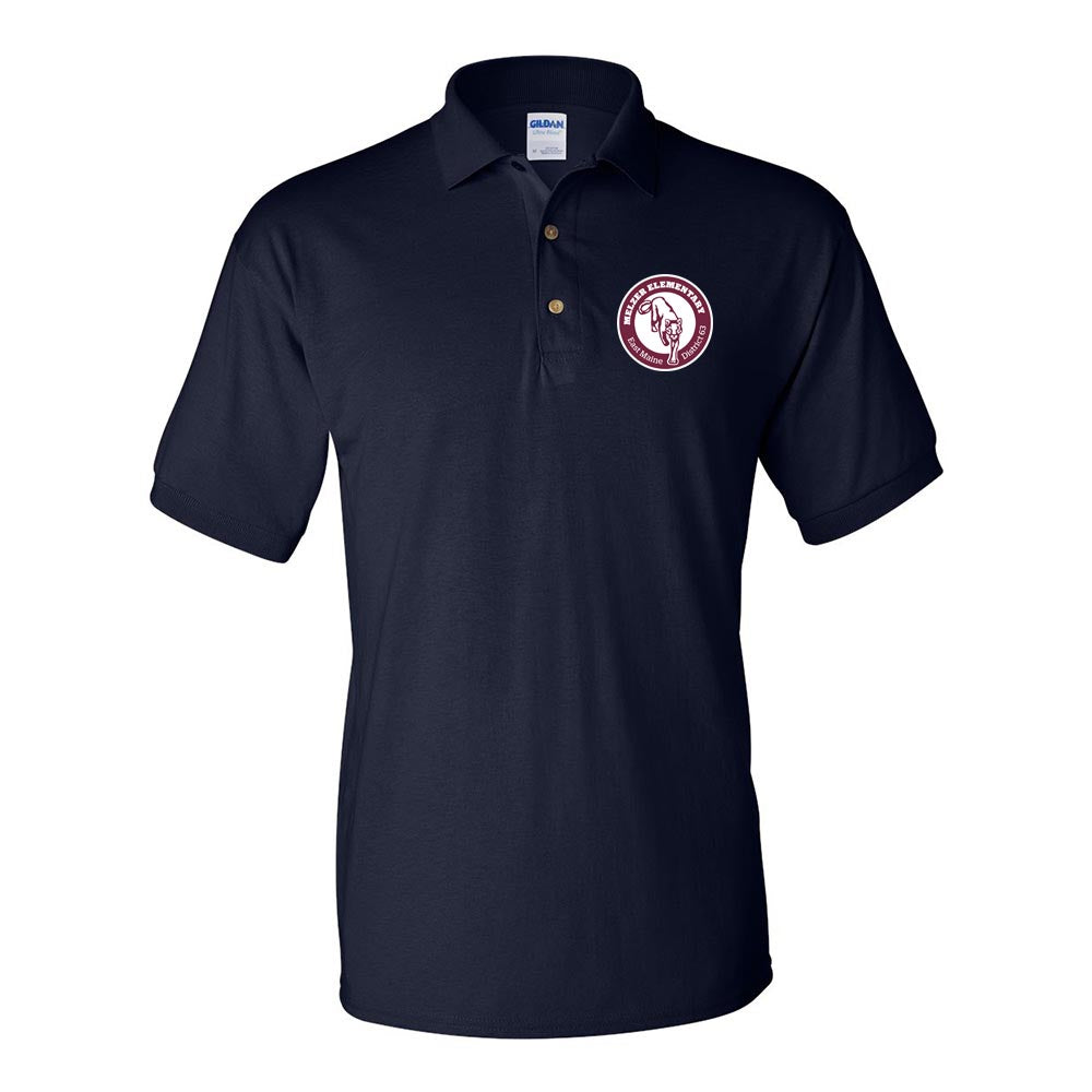 School Logo ~ 50/50 Polo ~ Melzer Elementary School
