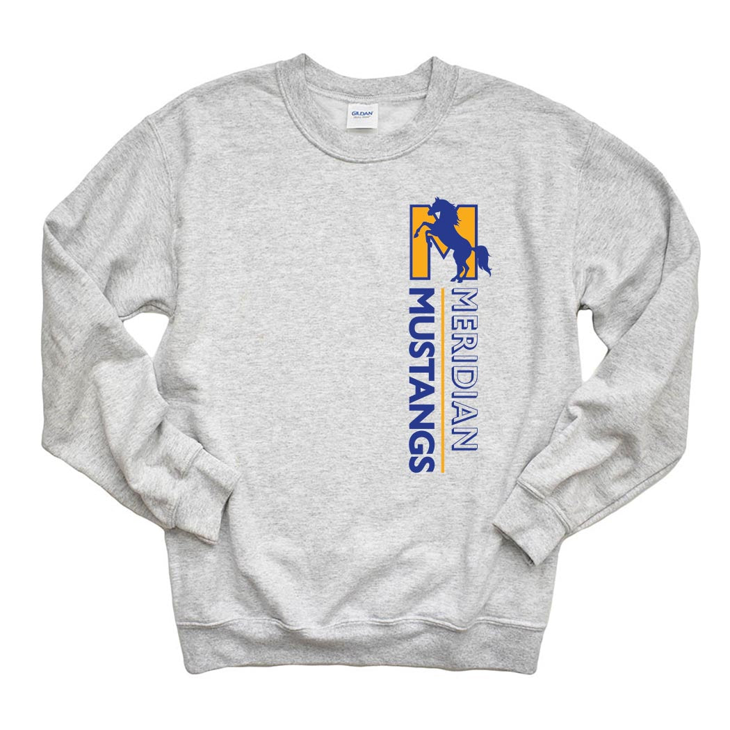 Vertical Sidebar ~ Crewneck Sweatshirt ~ Meridian School