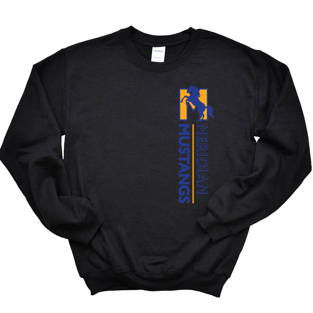 Vertical Sidebar ~ Crewneck Sweatshirt ~ Meridian School