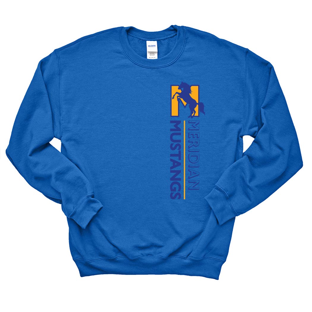 Vertical Sidebar ~ Crewneck Sweatshirt ~ Meridian School