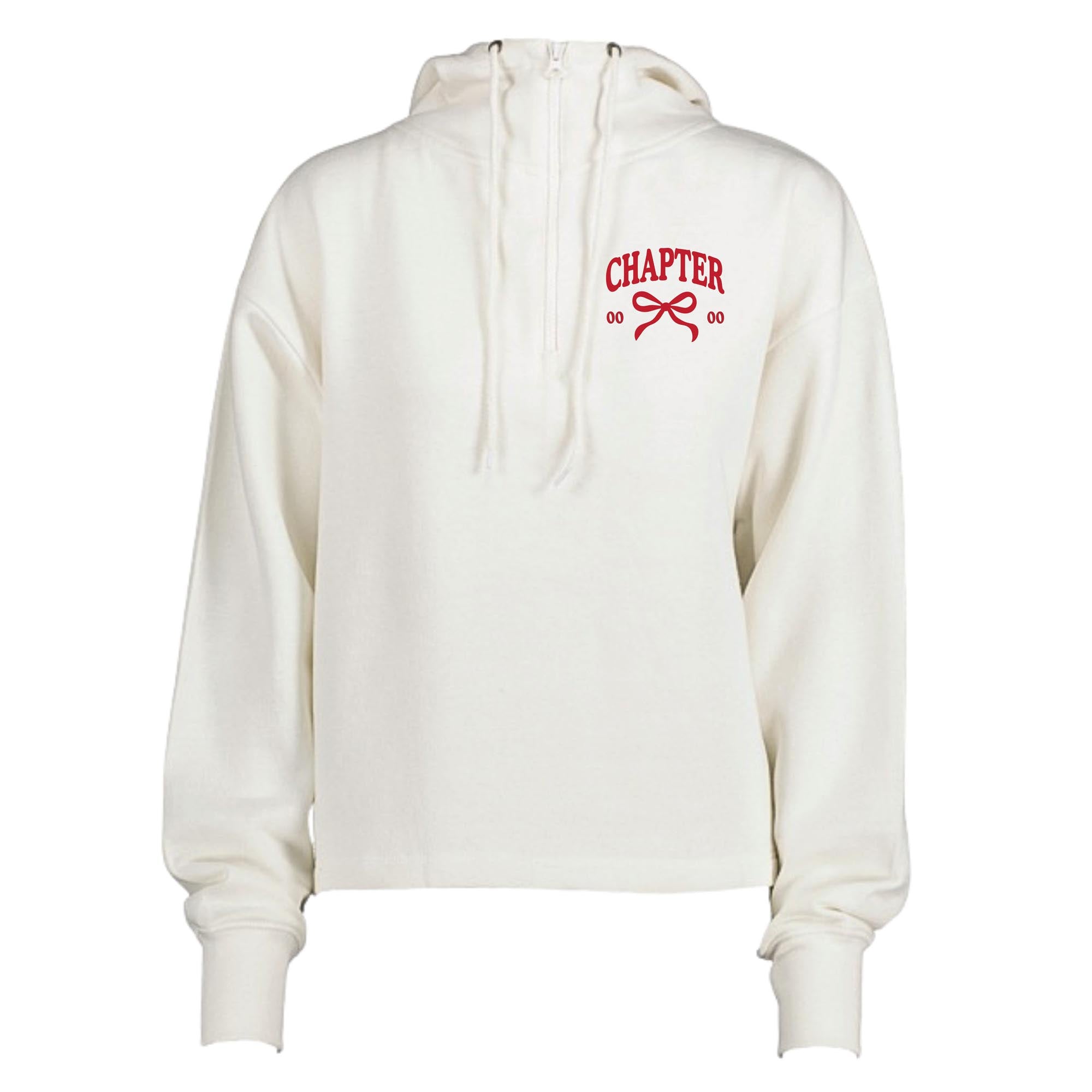 Custom Chapter Tied Together ~ Ladies Boxy Quarter Zip Hood ~ BBYO GMR