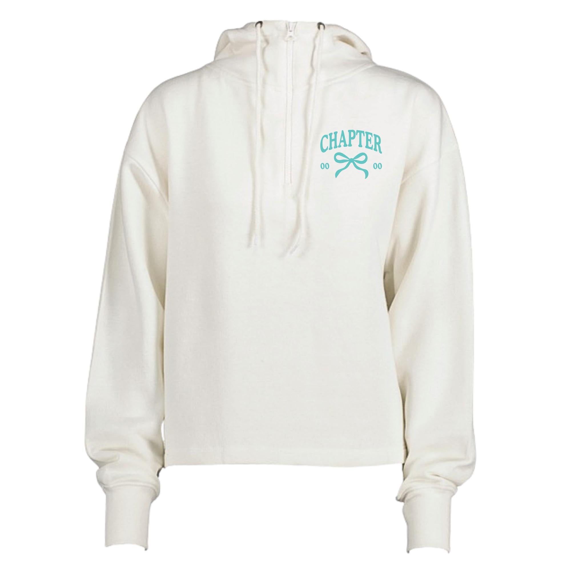 Custom Chapter Tied Together ~ Ladies Boxy Quarter Zip Hood ~ BBYO GMR