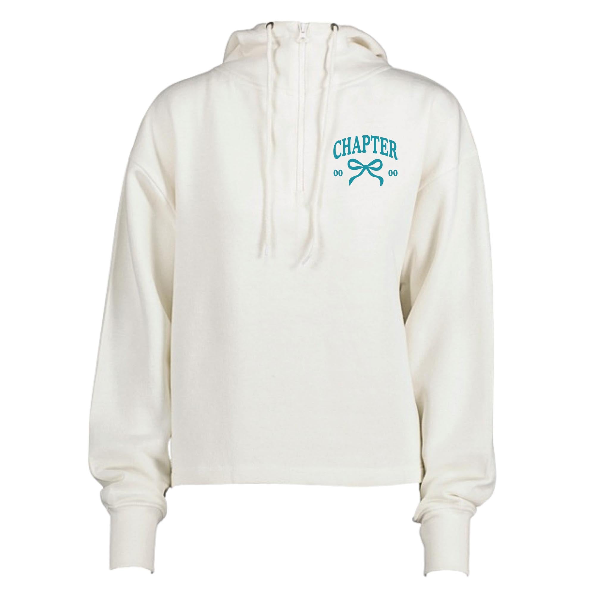 Custom Chapter Tied Together ~ Ladies Boxy Quarter Zip Hood ~ BBYO GMR
