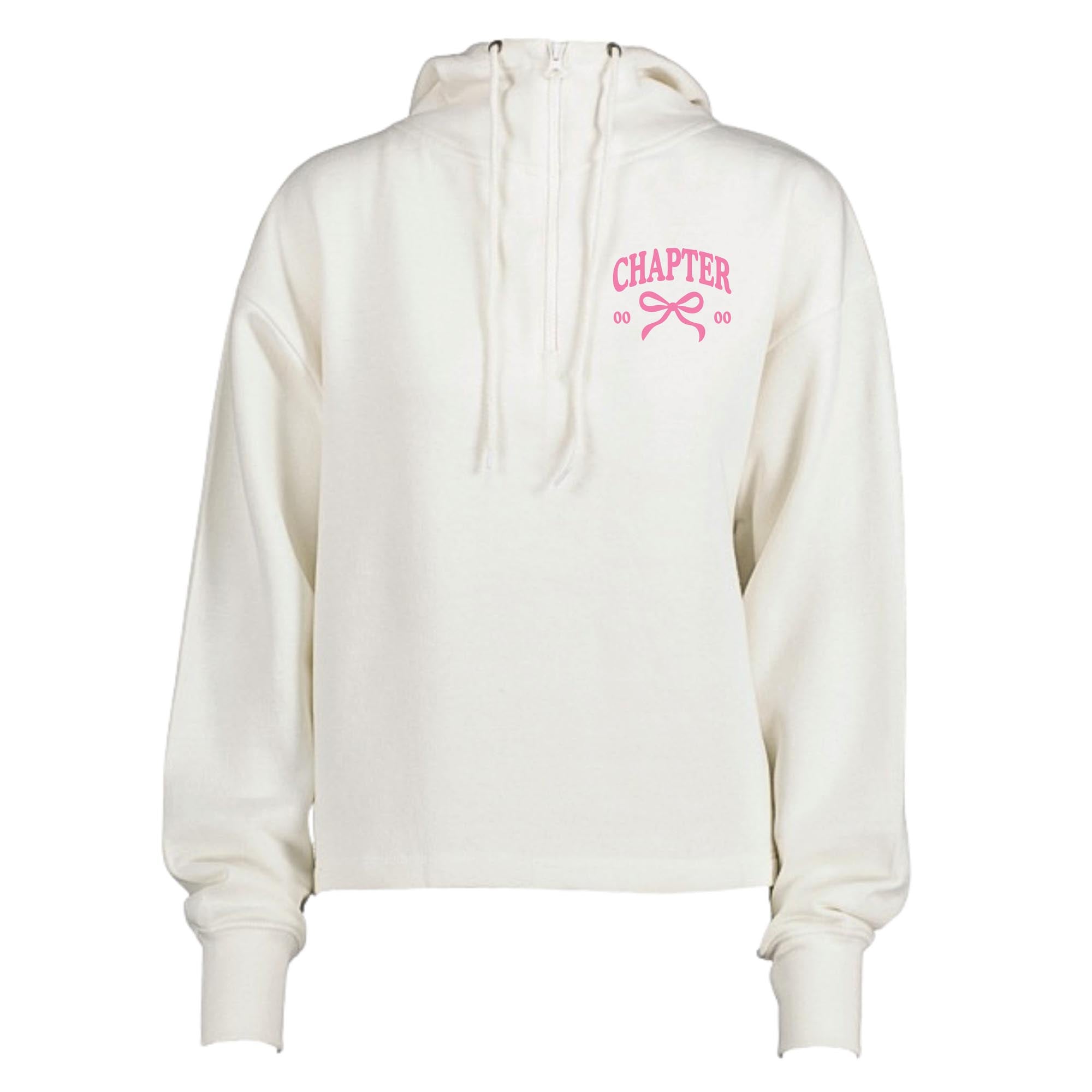 Custom Chapter Tied Together ~ Ladies Boxy Quarter Zip Hood ~ BBYO GMR