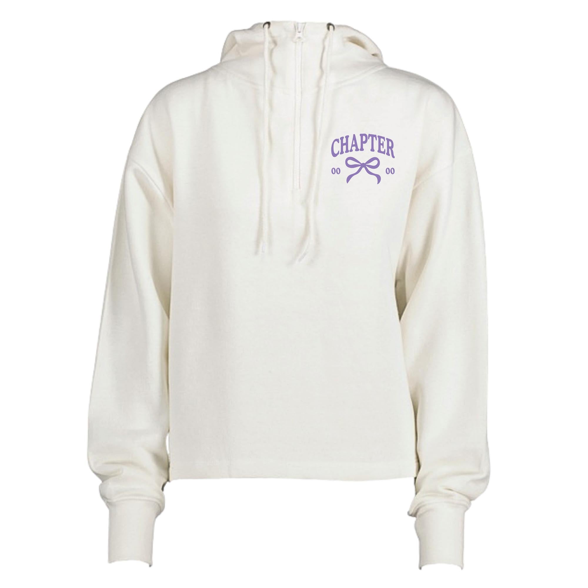 Custom Chapter Tied Together ~ Ladies Boxy Quarter Zip Hood ~ BBYO GMR