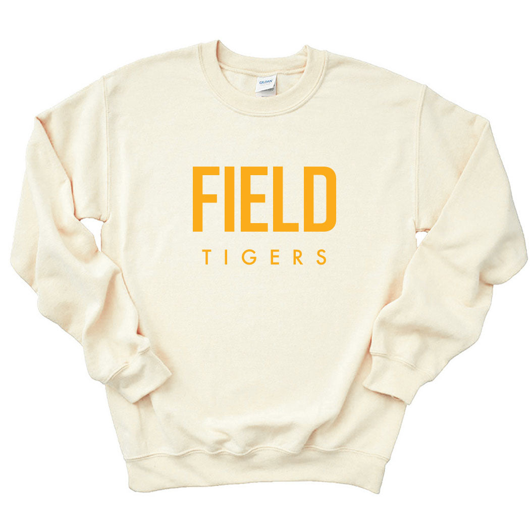 Modern Field Tigers ~ Crewneck Sweatshirt ~ Field Elementary School Staff
