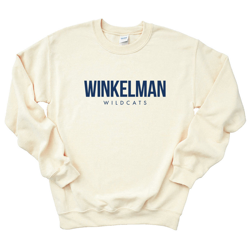 Modern Winkelman Wildcats ~ Crewneck Sweatshirt ~ Winkelman Elementary School Staff