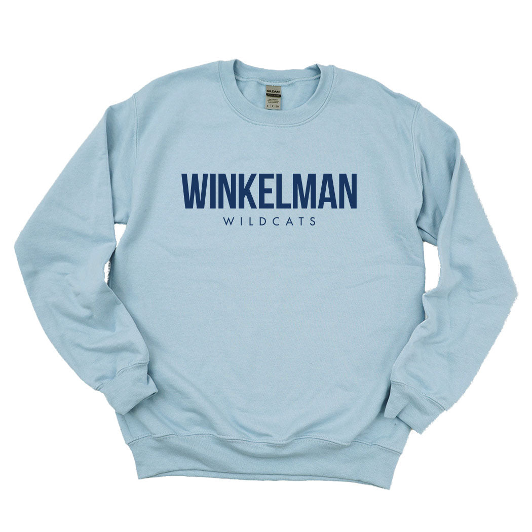 Modern Winkelman Wildcats ~ Crewneck Sweatshirt ~ Winkelman Elementary School Staff