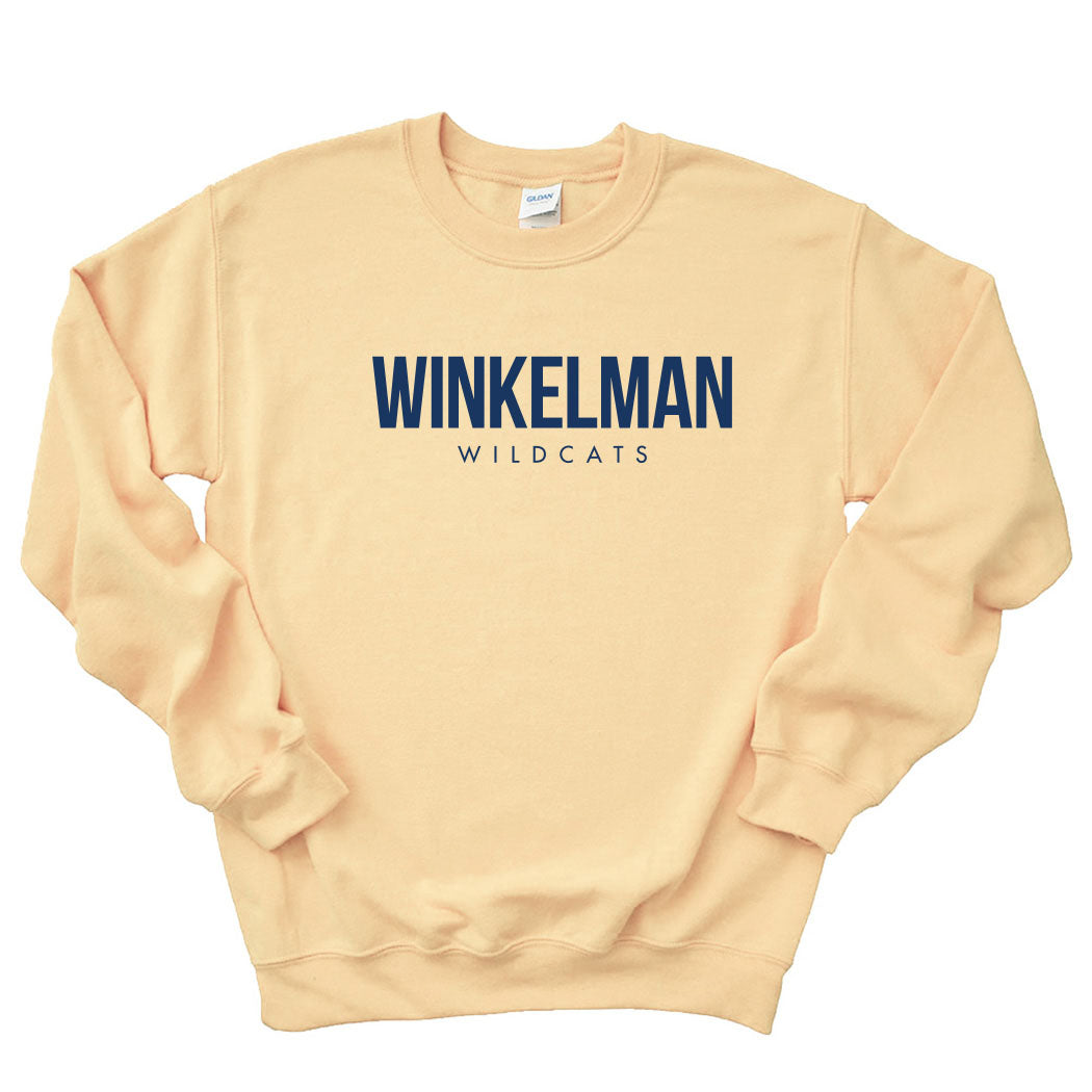 Modern Winkelman Wildcats ~ Crewneck Sweatshirt ~ Winkelman Elementary School Staff