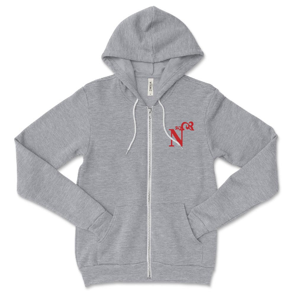 N Ornament ~ Zip Hoodie ~ Nettelhorst School