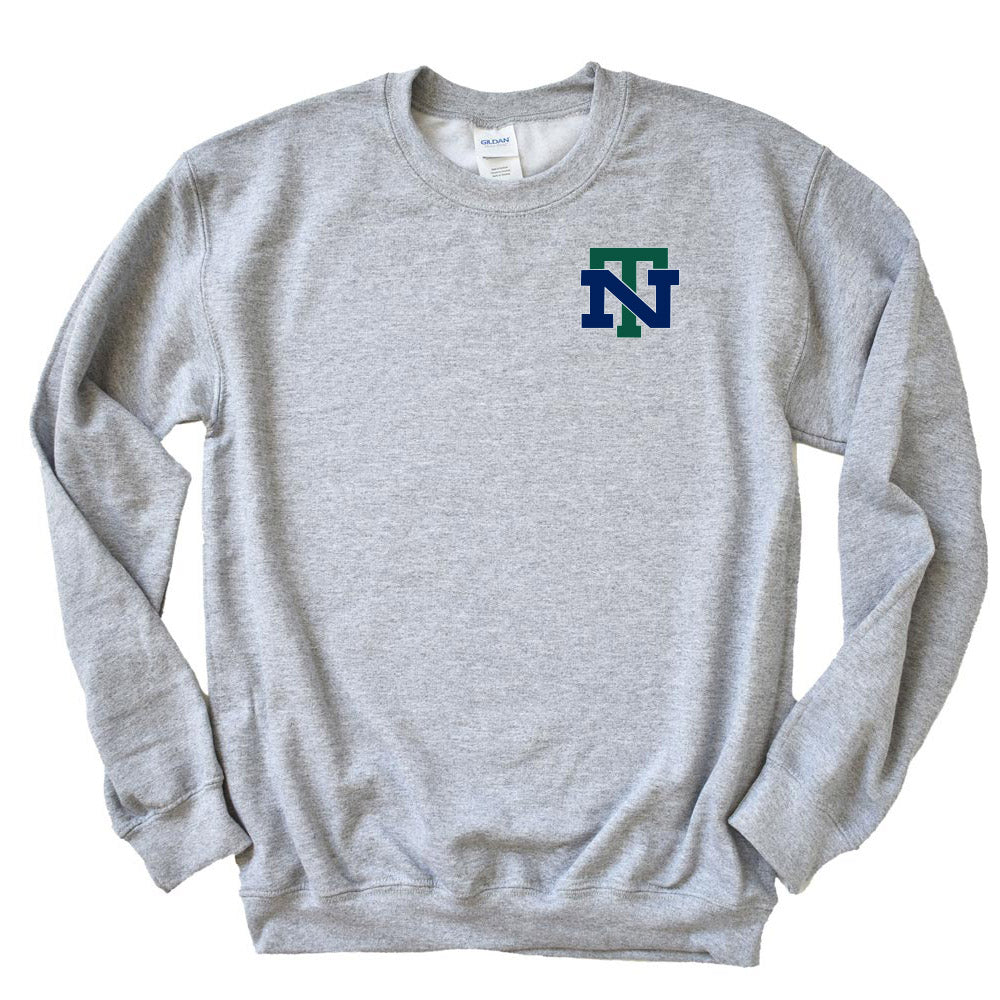 NT Logo ~ Raglan Crewneck Sweatshirt ~ New Trier High School