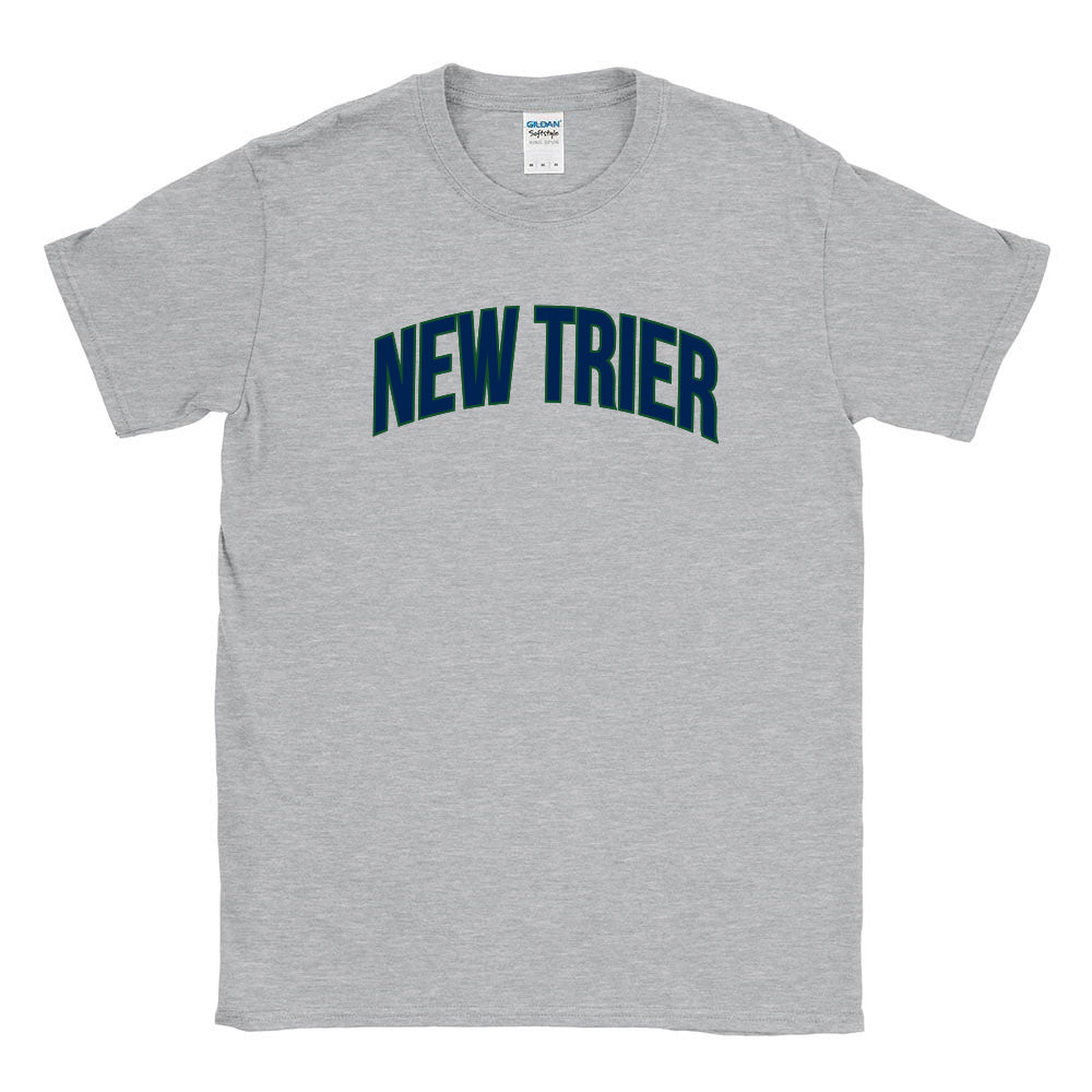 NEW TRIER ARC TEE ~  youth and adult ~ classic unisex fit