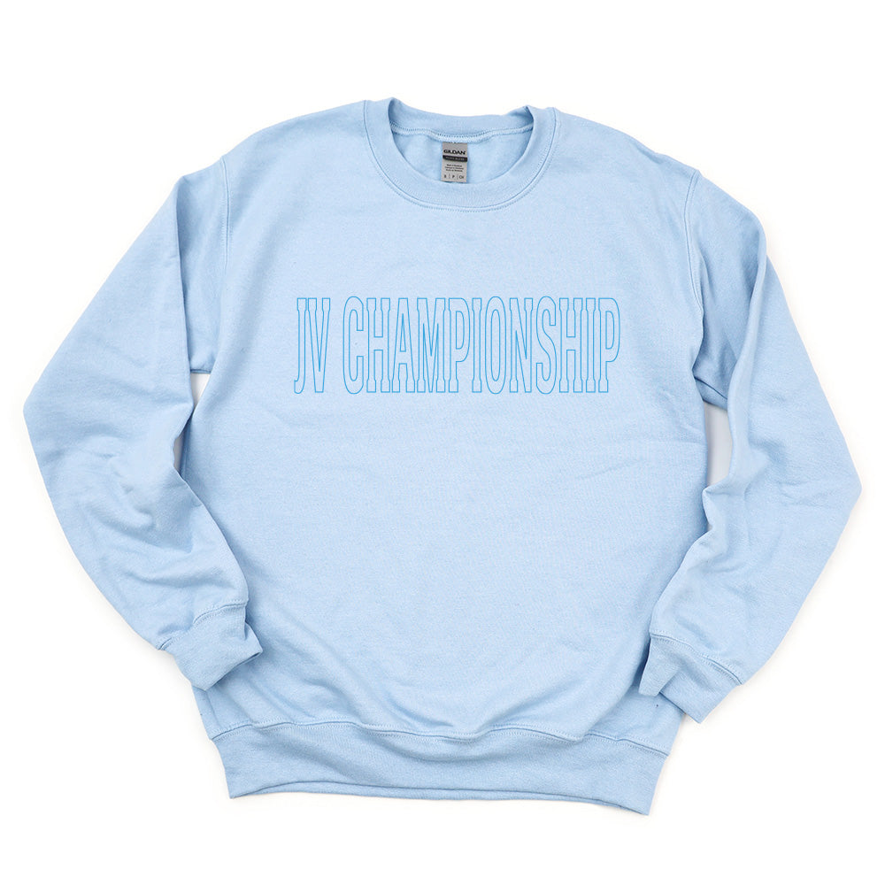 JV CHAMPIONSHIP OUTLINE CREWNECK SWEATSHIRT ~ JV CHAMPIONSHIP ~ adult ~ classic fit