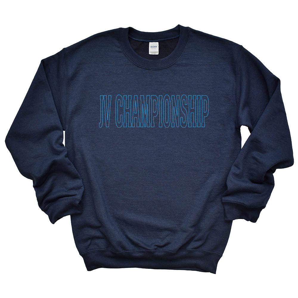 JV CHAMPIONSHIP OUTLINE CREWNECK SWEATSHIRT ~ JV CHAMPIONSHIP ~ adult ~ classic fit