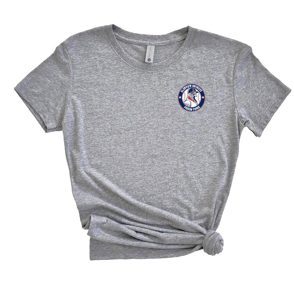 Pigeon Forge Badge 13U White ~ Triblend T-Shirt ~ Glenview Patriots