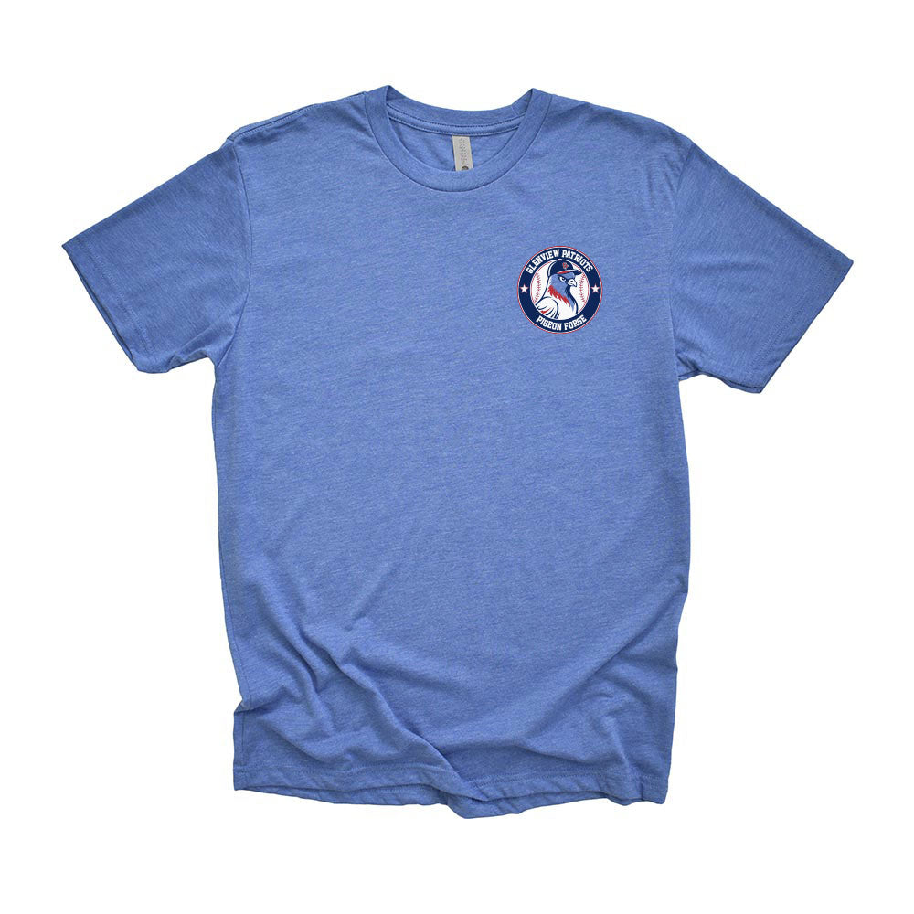 Pigeon Forge Badge 13U White ~ Triblend T-Shirt ~ Glenview Patriots