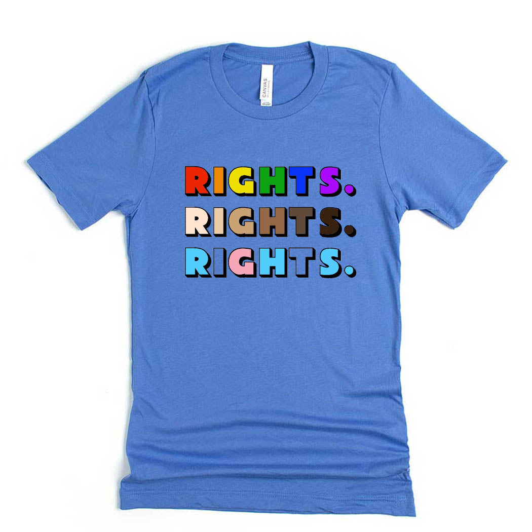 Rights Rights Rights ~ Youth Jersey T-Shirt ~ humanKIND-columbia blue