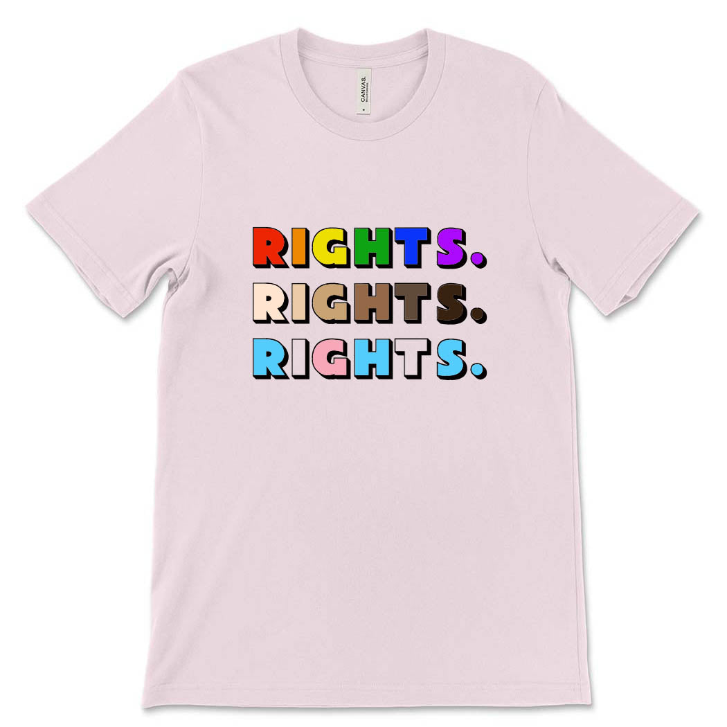 Rights Rights Rights ~ Youth Jersey T-Shirt ~ humanKIND-soft pink