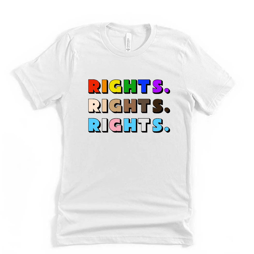 Rights Rights Rights ~ Jersey T-Shirt ~ humanKIND-white