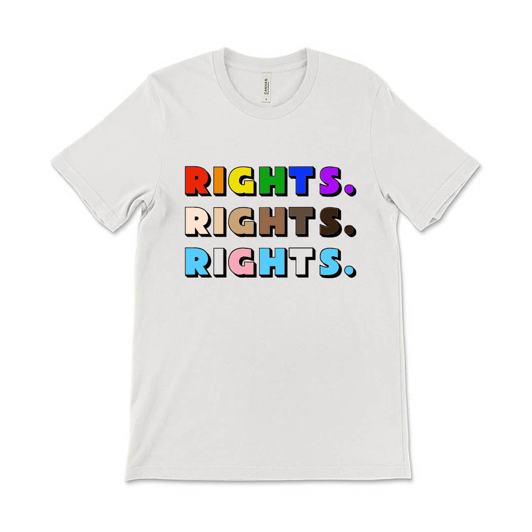 Rights Rights Rights ~ Jersey T-Shirt ~ humanKIND-vintage white