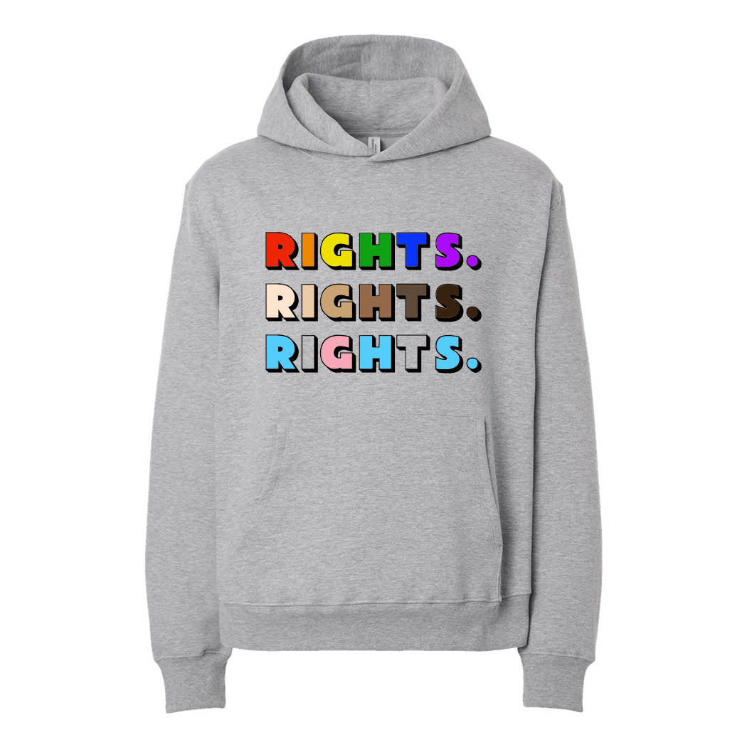 Rights Rights Rights ~ Heavyweight Hoodie ~ humanKIND-athletic heather